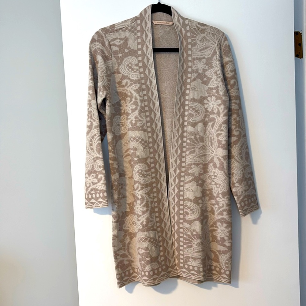 NWOT Soft Surroundings Ivy Shimmer Long Cardigan - XS - Picture 4 of 12